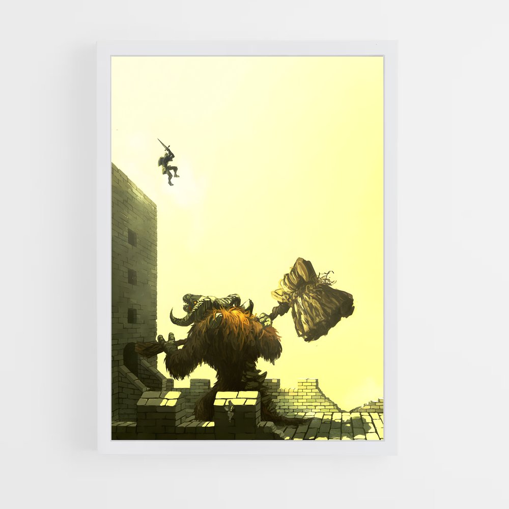 Poster L'Ascension du Héros – affiche Dark souls (vue 3)